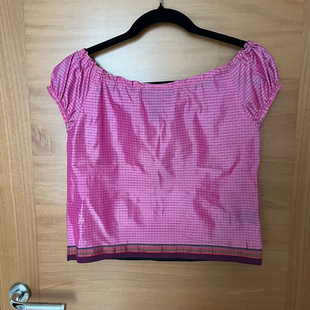 Ralph Lauren Capped Sleeve Cropped Top, Size S - Picture 2 of 4
